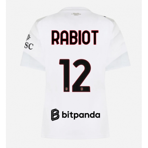 AC Milan Adrien Rabiot #12 Maglia Gara Trasferta Repliche 2026-27 Donna Maniche Corte AC Milan Adrien Rabiot #12 Maglia Gara Trasferta Repliche 2026-27 Donna Maniche Corte